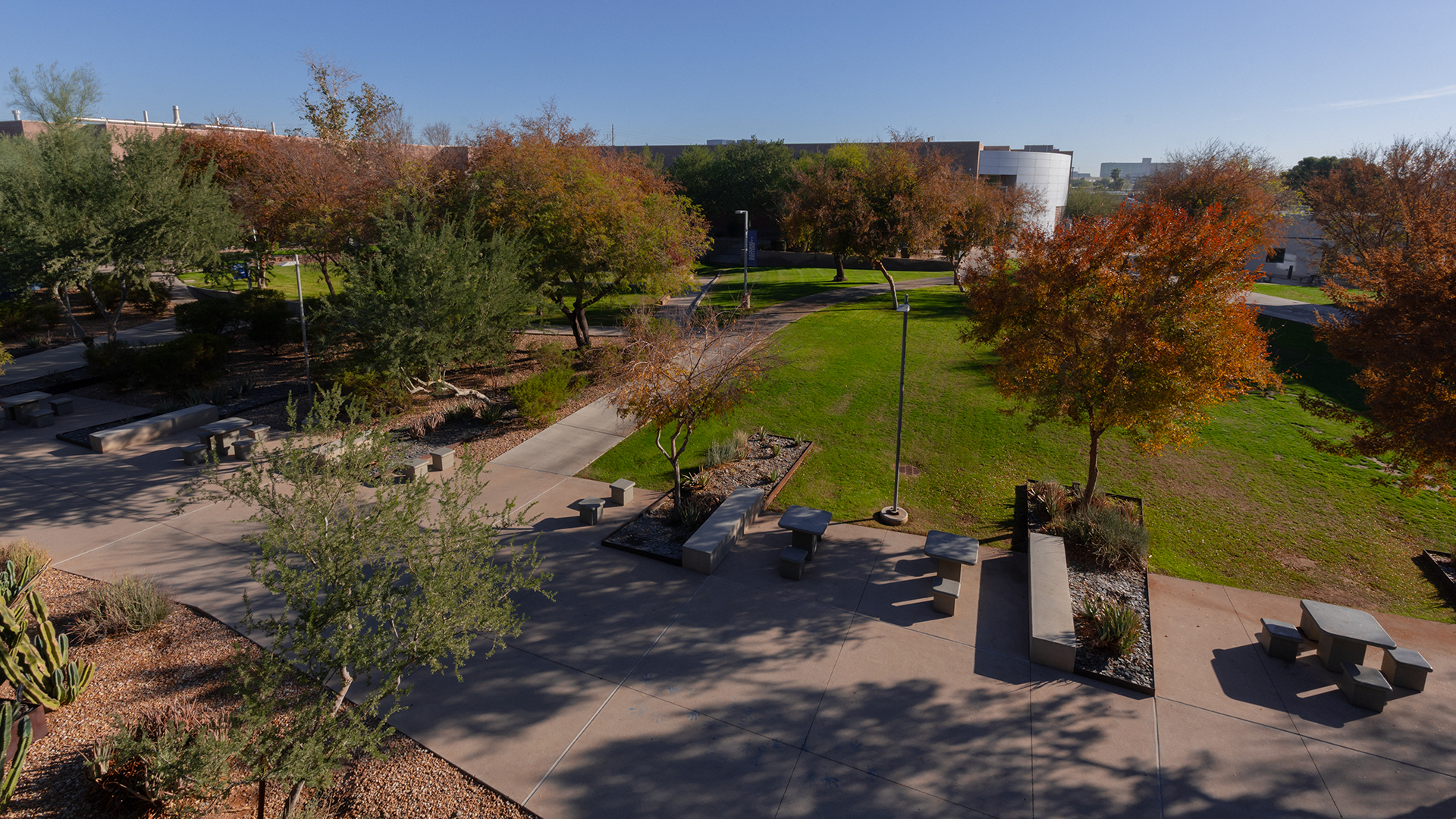 View of courtyard from second floor