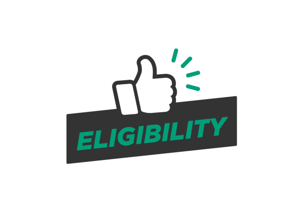 graphic of an illustrated thumbs up with the text "eligibility" 